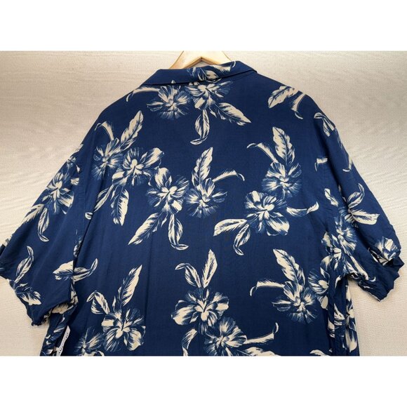 Old Navy Mens Short Sleeve Button Up Shirt Sze XXL Blue Floral Casual Summer NWT - Picture 15 of 15